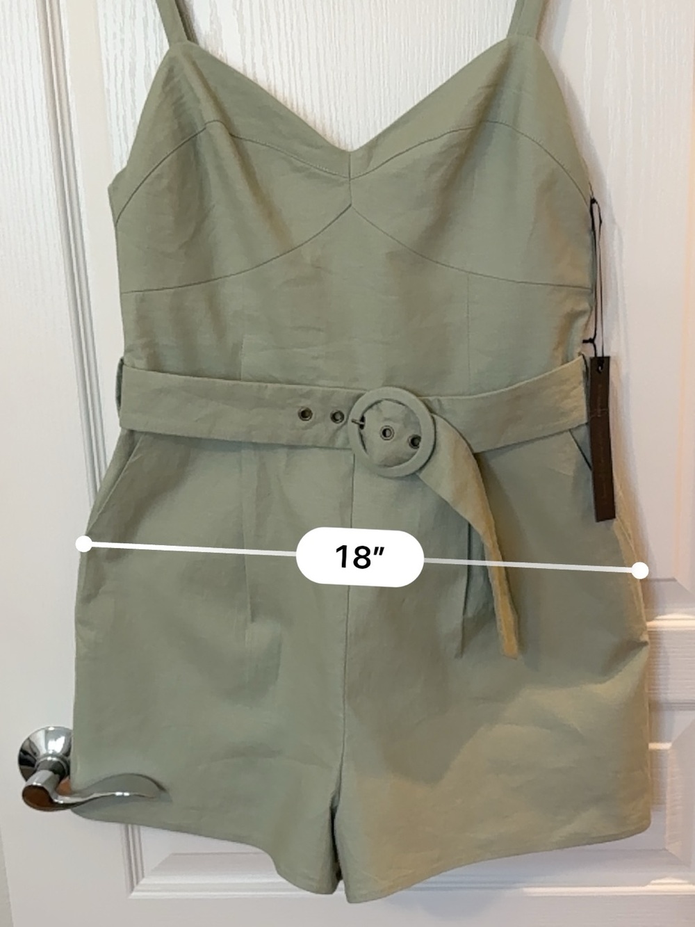 HOUSE OF HARLOW 1960 x REVOLVE Nicola Romper in Sage Green Medium NWT - Picture 10 of 11